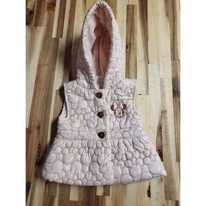 Disney Minnie Mouse Pink Hooded Sparkely Vest‎ Baby Girl Toddler 6-9M 6-9 Months